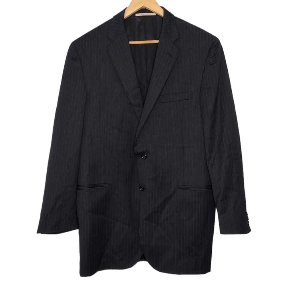 Burberry Men's 100% Wool Pinstripe Business Office Button Sport Coat Blazer Sz44
